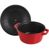 Staub Cocotte 2-dielna sada liatinových hrncov a panvíc 24 cm, čerešňa, 14562406