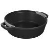 Staub Cocotte 3-dielna súprava liatinového hrnca, panvice a zapekacej misy 24 cm, čierna, 40508-386