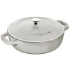 Staub Chistera kastról s pokrievkou 24 cm/2,4 l biela hľuzovka, 126124107