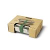 Box na občerstvenie s vidličkou z nehrdzavejúcej ocele Black+Blum 1 l, olivový, BAM-SS-L010