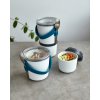 Black+Blum Original dvojdielna nádoba na desiatu s lyžičkou 0,9 l, oceán, BAO-BP005