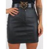 Dámská koženková sukně, černá - detail 