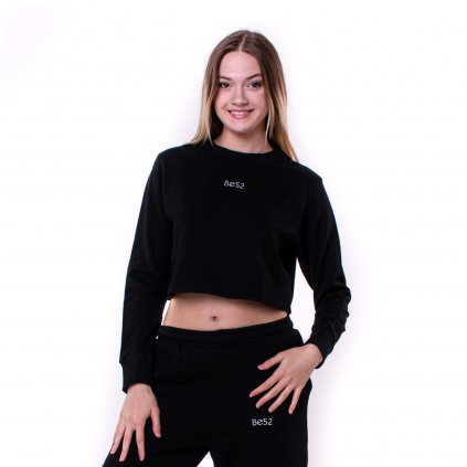 Paloma Crop Crewneck black