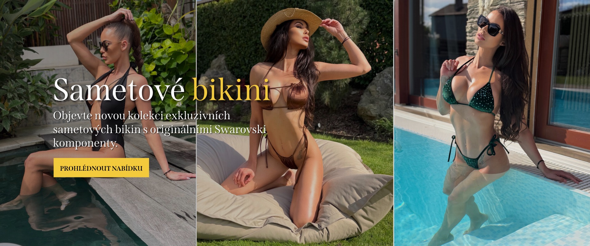 Sametové bikini plavky