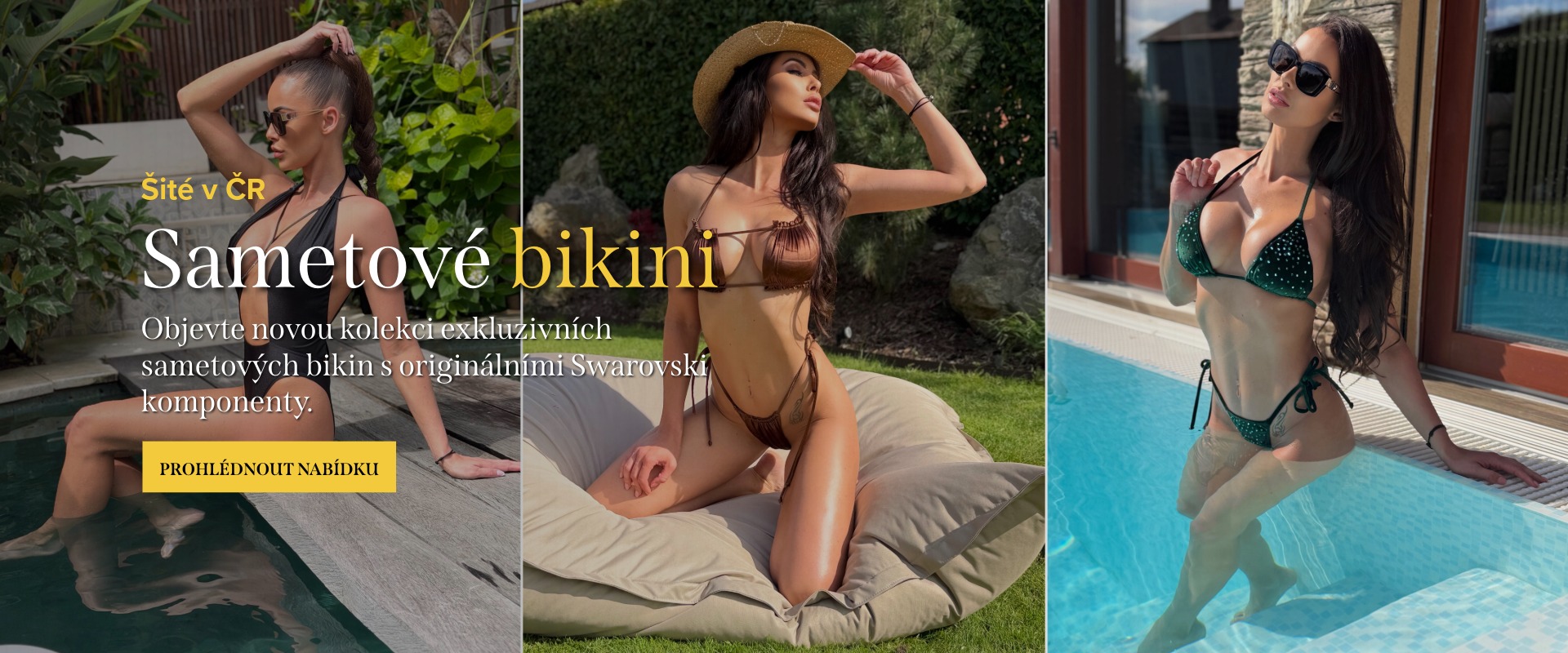Sametové bikini plavky