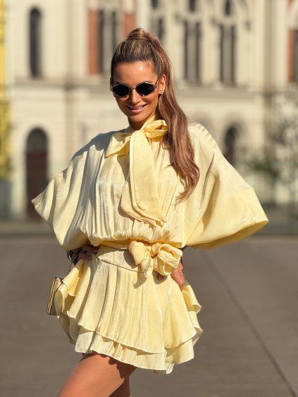 Šaty Etéria yellow