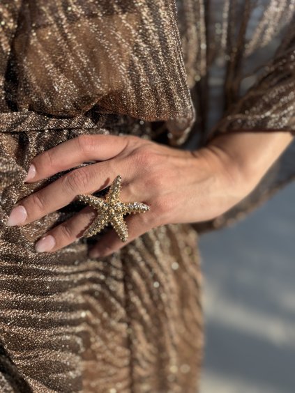 Prsten Starfish gold