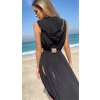 Dlouhý plážový přehoz Naomi cut černá