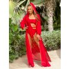 Long beach cover-up Naomi red
