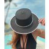Hat Royal black with pearls