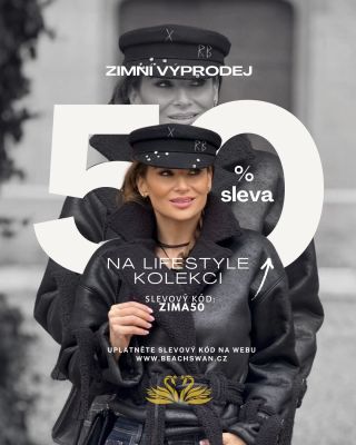 Zimní výprodej v Beach Swan Až padesát procent sleva na celou lifestyle kolekci. Stylové sety, elegantní šaty, prémiové...