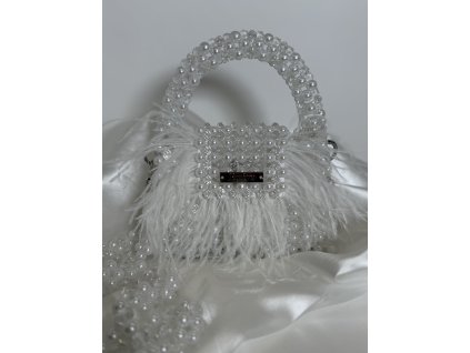 Kabelka broušený skleněných a perlových korálků -  Amelia