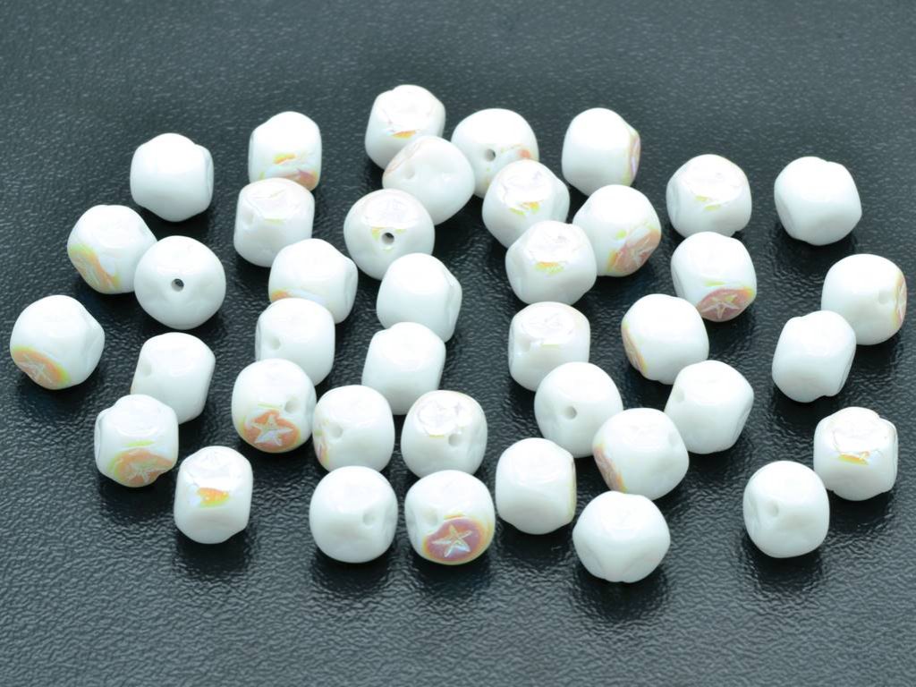 4mm Glass Cube Beads - Opaque Yellow Luster - Czech Glass Beads –  funkyprettybeads