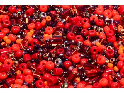 Seed beads mix - red