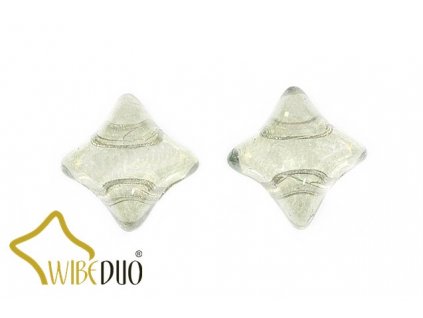 WIBEDUO 8x8 mm 00030/14457 - crystal/mint lustre