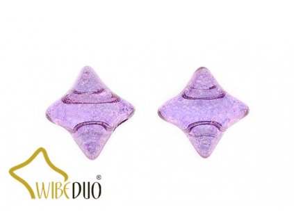 WIBEDUO 8x8 mm 00030/15726 - crystal/vega lila lustre