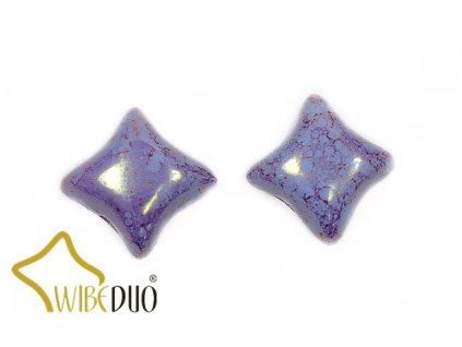 WIBEDUO 8x8 mm 63020/15495 - turquoise/terracotta red