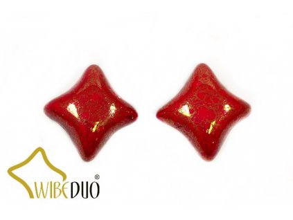WIBEDUO 8x8 mm 93200/15495 - opaque/terracotta red
