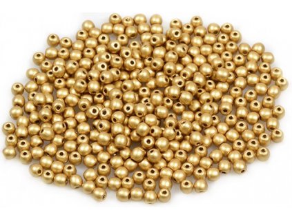 Round pressed glass beads 3 mm 01710