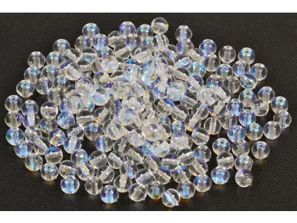 Round pressed glass bead 4 mm 00030/28701