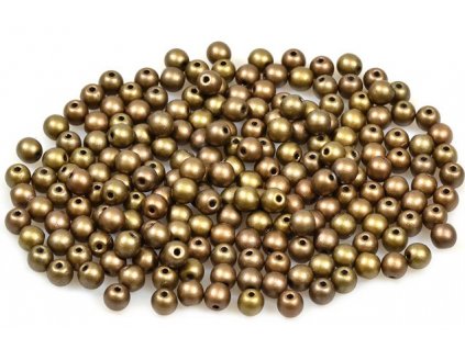 Round pressed glass beads 4 mm 01670