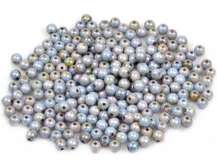 Round pressed glass beads 4 mm 03000/65431