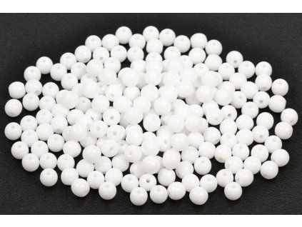 Round pressed glass beads 4 mm 03000