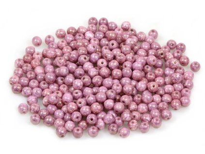 Round pressed glass beads 4 mm 03000/15496