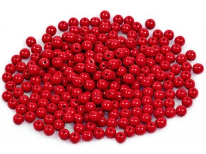 Round pressed glass beads 4 mm 93200