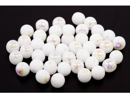 Round pressed glass bead 8 mm 03000/28701