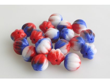 Melon beads 11119201 10 mm three-color mix