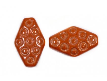 Shaped pressed glass bead 11130179 20x13 mm 13610