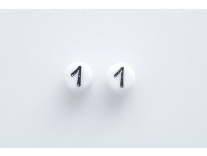 Beads with numbers "1" 11130218 6 mm 03000/46449