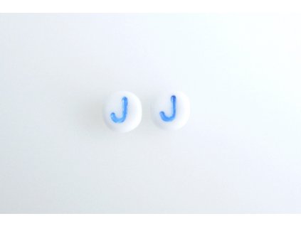 Letter beads blue "J" 11149220 6 mm 03000/46433