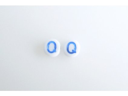 Letter beads blue "Q" 11149220 6 mm 03000/46433