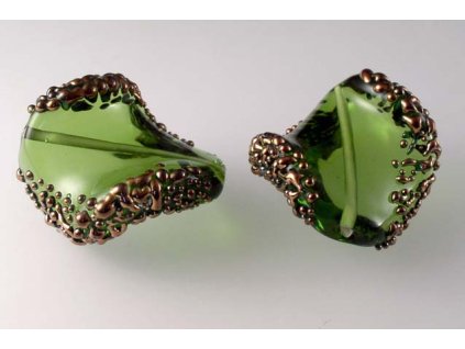Lamp worked twisted bead 30x17 mm 50230