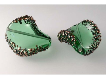Lamp worked twisted bead 30x17 mm 50520