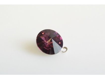 pendant Rivoli 12 mm amethyst  made with Swarovski®  Elements