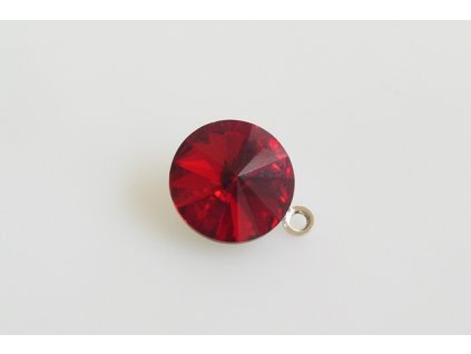 pendant Rivoli 12 mm siam rhodium made with Swarovski®  Elements