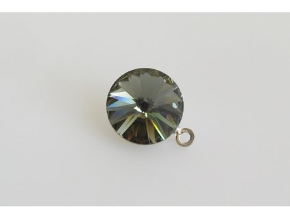 pendant Rivoli 12 mm black diamond rhodium made with Swarovski®  Elements