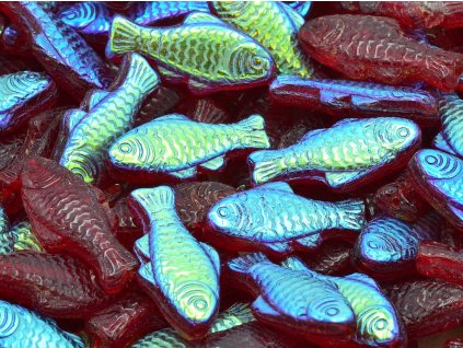 Glass beads fish shape