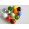 Round pressed glass bead 10 mm mix