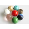 Round pressed glass bead 14 mm mix