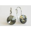 earrings Rivoli 12 mm black diamond rhodium made with Swarovski®  Elements