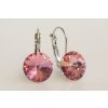 earrings Rivoli 12 mm light rose rhodium made with Swarovski®  Elements