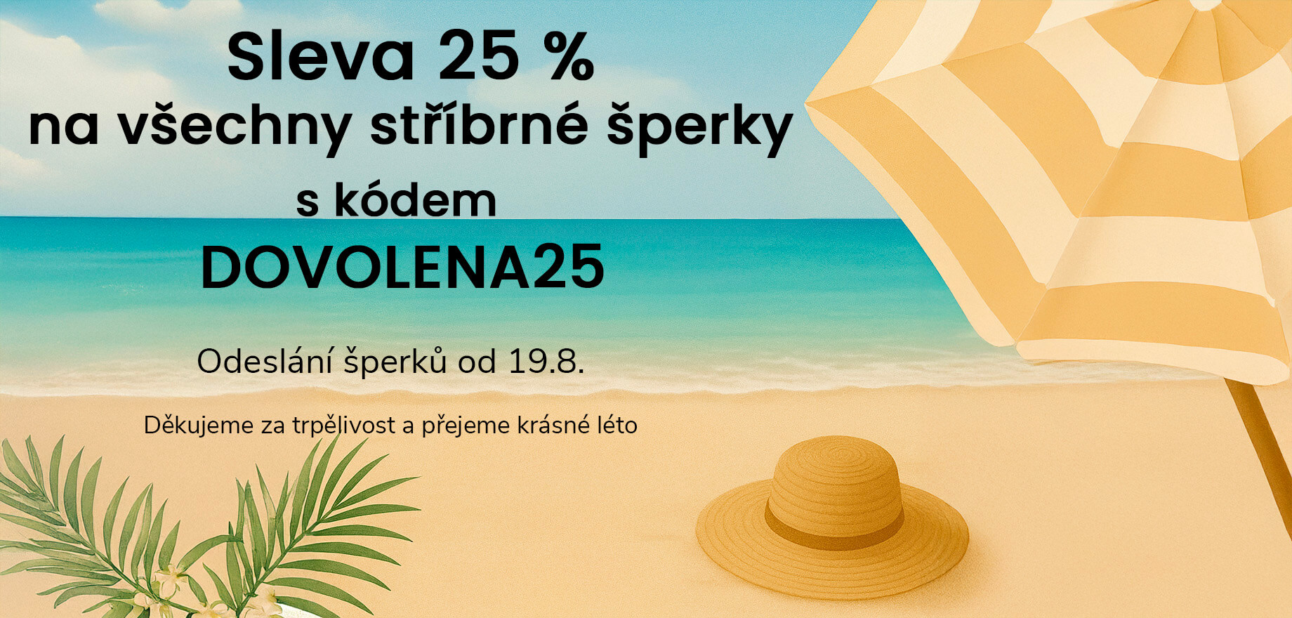 Sleva na stříbrné šperky 25 %