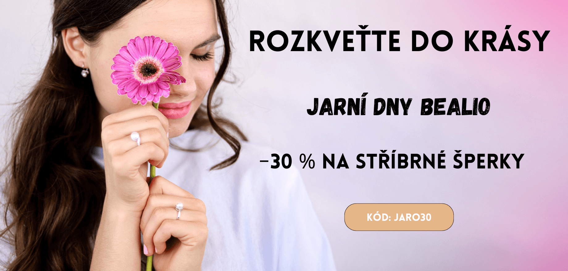 jarní dny Bealio, rozkveťte do krásy, akce na stříbrné šperky 30% slevy