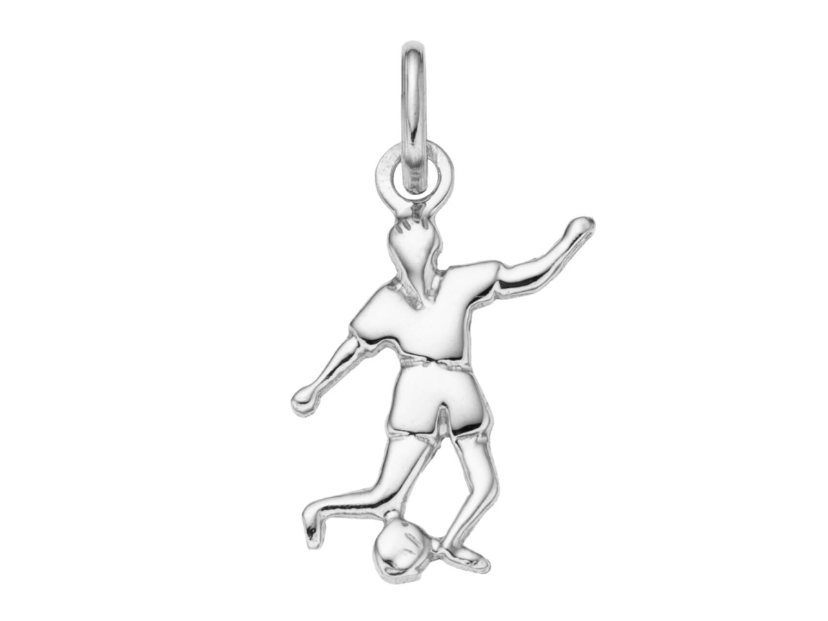 2808 00119 stribrny privesek fotbalista fotbal mic sport bez kamene sperky bealio