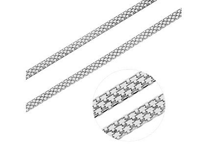 1002 2 stribrny nahrdelnik bismark delka retizku 42 cm