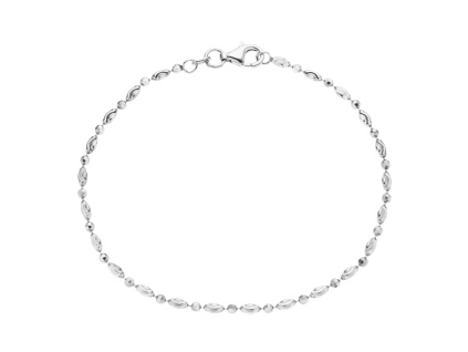 Stříbrný náramek 1+1 MĚSÍČNÍ brus (Délka náramku 19 cm)